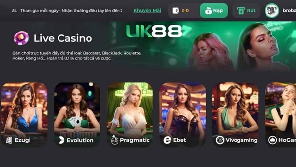 Tên tuổi của UK88 một lần nữa được khẳng định tại sảnh live casino đẳng cấp